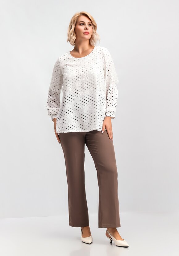 Блуза с кружевом по плечам шир.  580, рис. 27