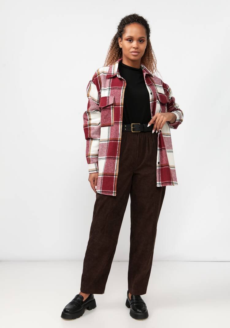 Брюки из микровельвета с рельефами шир.  750, рис. 8