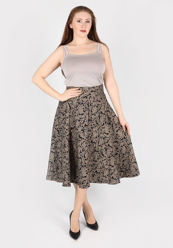 Юбка расклешенного кроя с узором шир.  580, рис. 1