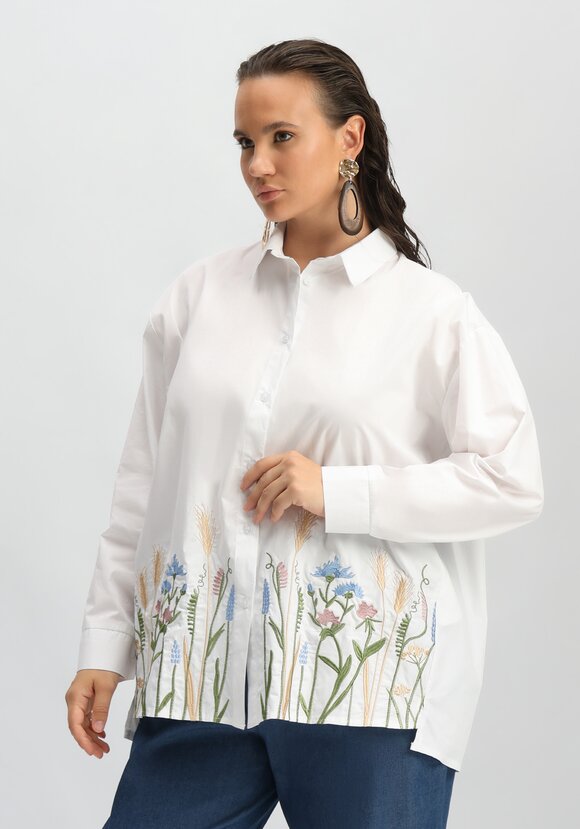 Рубашка с вышивкой по низу шир.  580, рис. 7