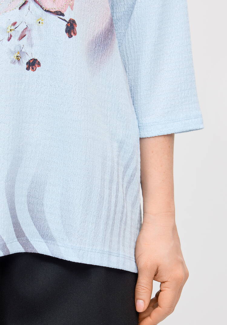 Блуза с принтом Миланика шир.  750, рис. 29