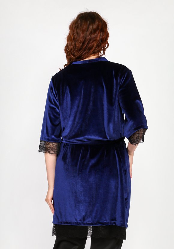 Кардиган велюровый с кружевом шир.  580, рис. 6