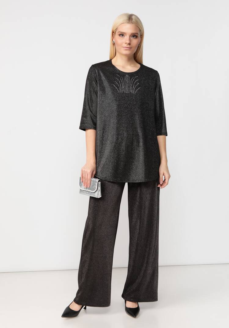 Блуза с метанитью и декором на груди шир.  750, рис. 15