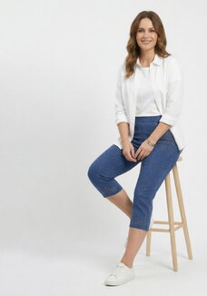 Брюки 7/8 со стразами