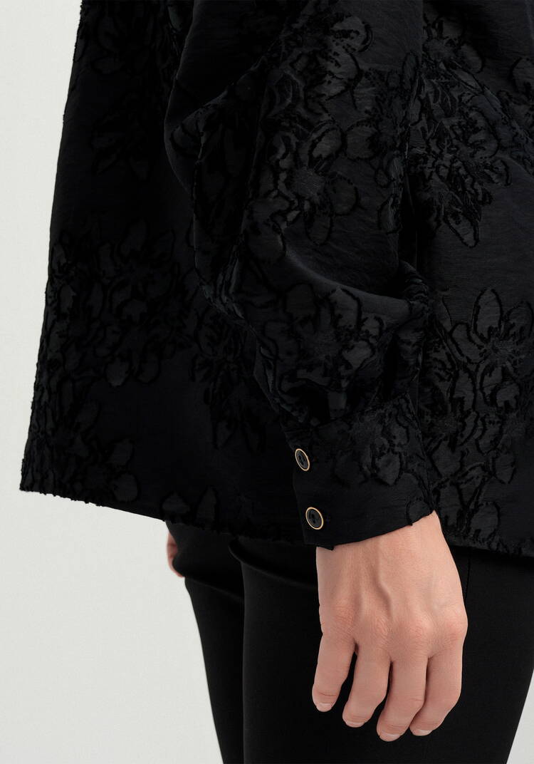 Блуза со съемным бантом шир.  750, рис. 14