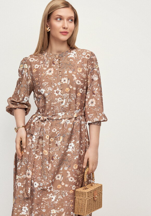 Платье с принтом по рукавам Герда шир.  580, рис. 20