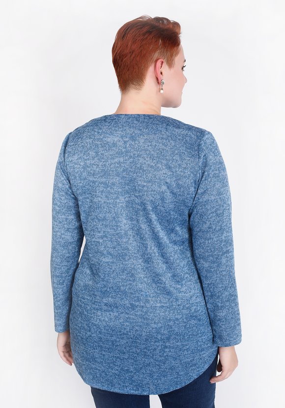 Блуза с пуговицами и узором из страз шир.  580, рис. 10