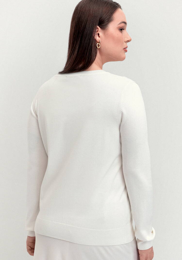 Джемпер с V-образным вырезом и рисунком шир.  750, рис. 10