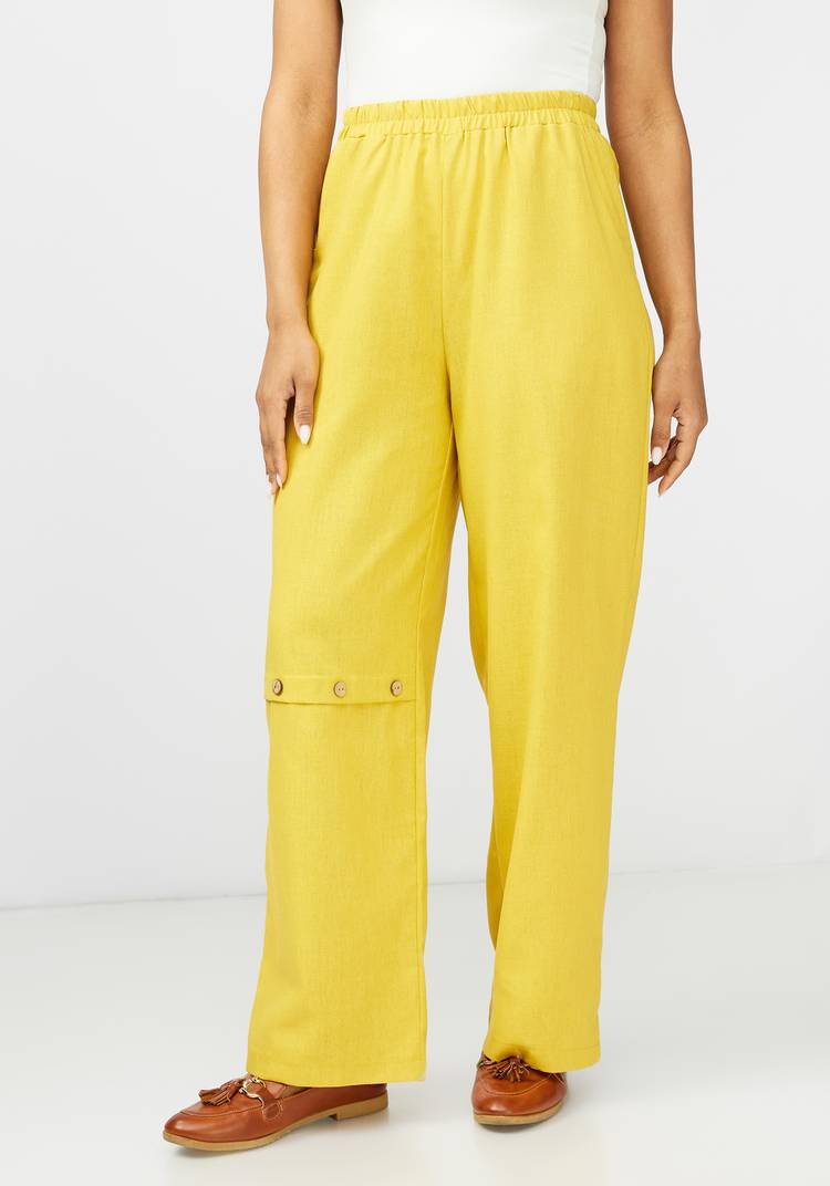 Брюки с декоративной складкой впереди шир.  750, рис. 4