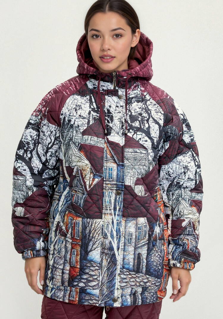 Куртка с принтом Городской пейзаж шир.  750, рис. 19
