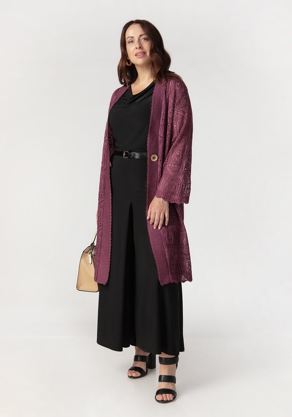 Кардиган Ажурное мгновение шир.  580, рис. 8