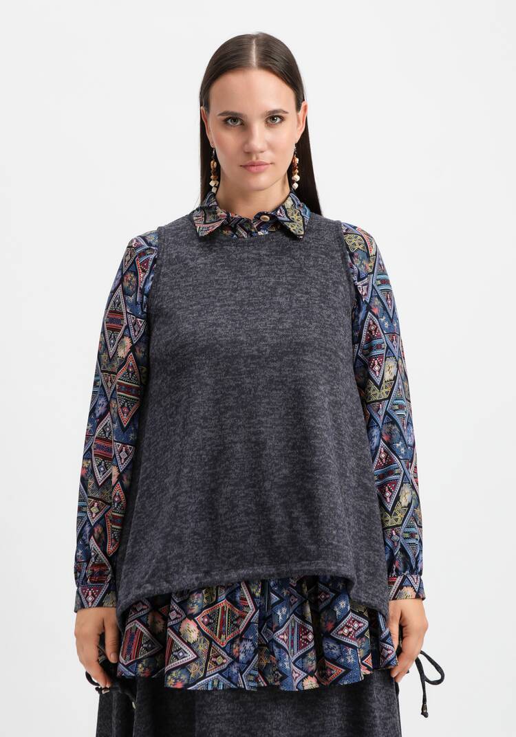 Жилет А-силуэта с кулиской по низу шир.  750, рис. 20