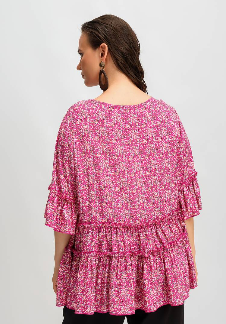 Блуза с воланом по низу и на рукавах шир.  750, рис. 3