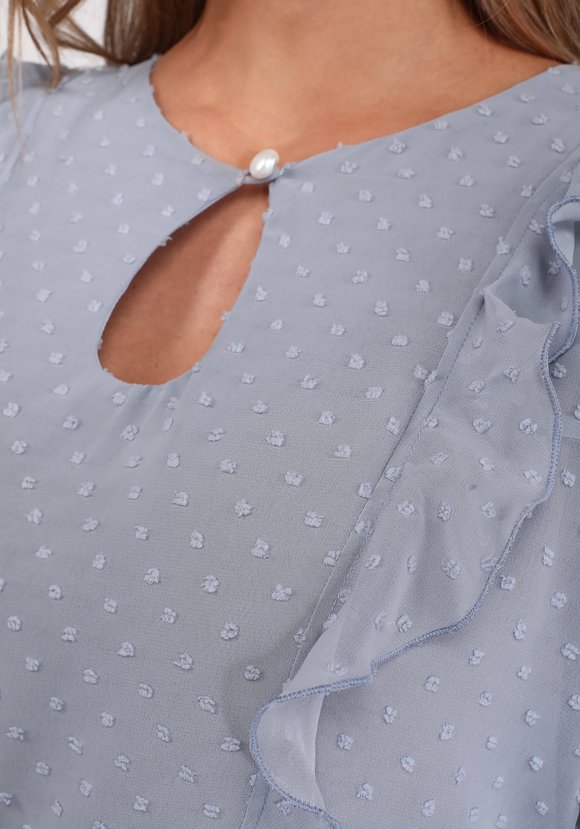 Блуза шифоновая с бантом шир.  580, рис. 4