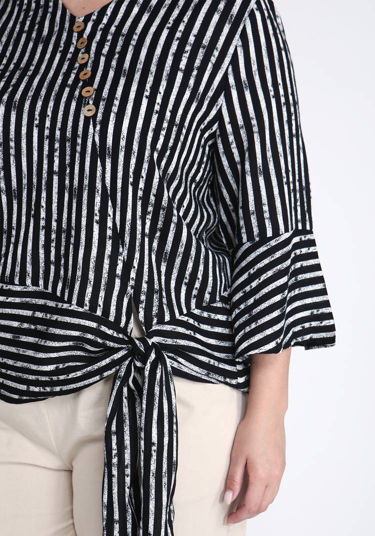 Блуза с декоративным бантом и рукавом 3/4 шир.  750, рис. 8