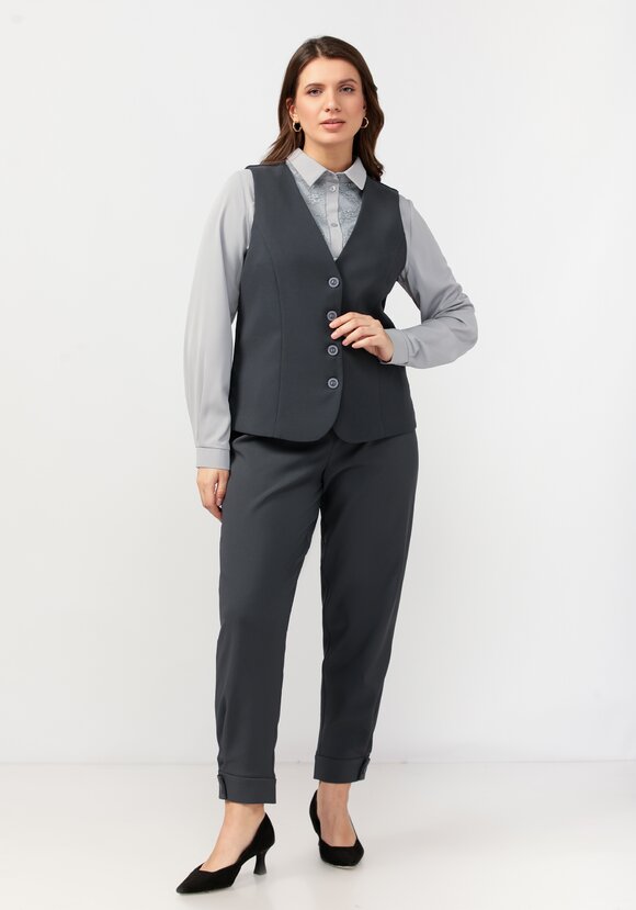 Жилет классический на пуговицах шир.  580, рис. 2