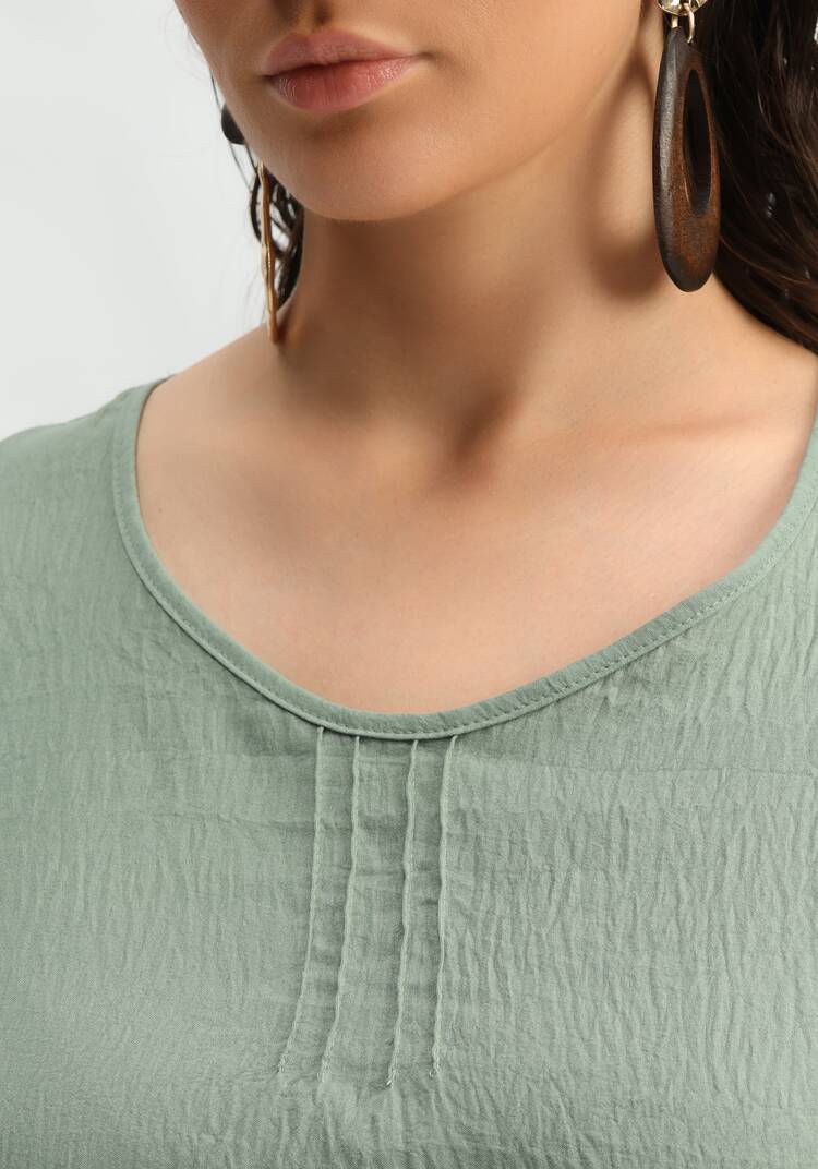 Футболка с кружевными вставками на рукавах шир.  750, рис. 5