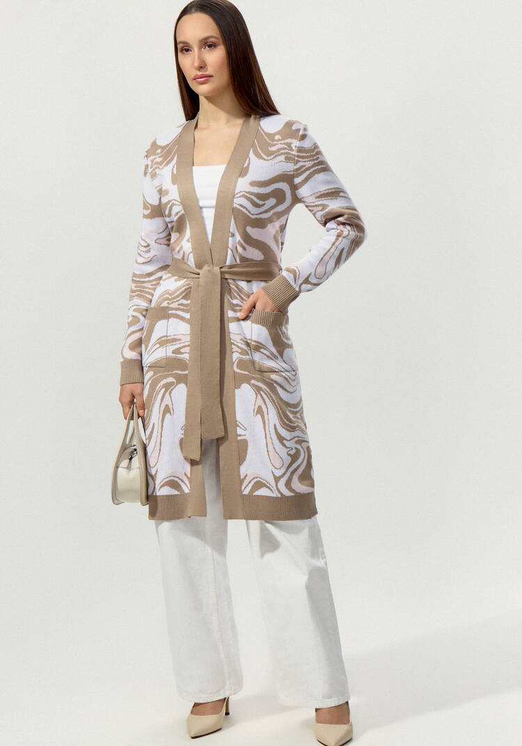 Кардиган с акварельным принтом шир.  750, рис. 8