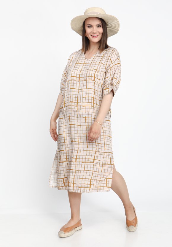 Платье с V-образным вырезом и манжетом шир.  580, рис. 2