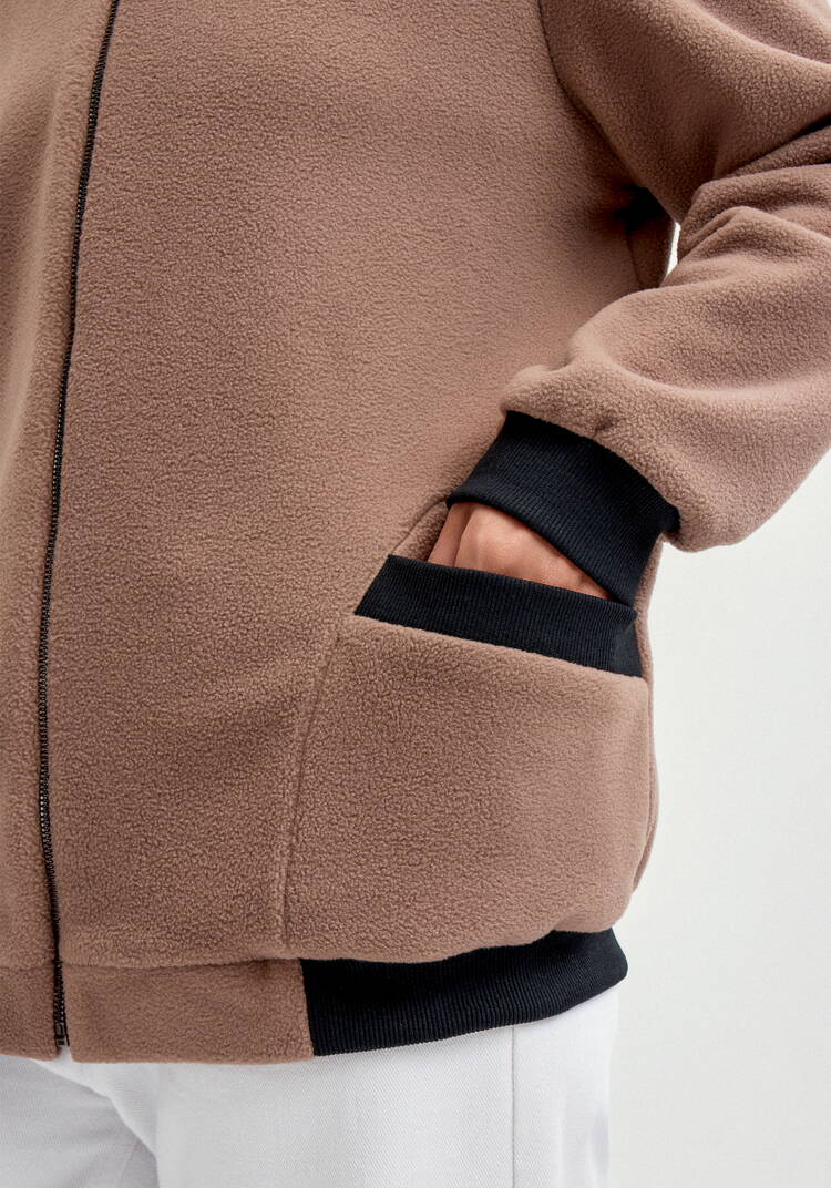 Бомбер на молнии с рибаной шир.  750, рис. 5