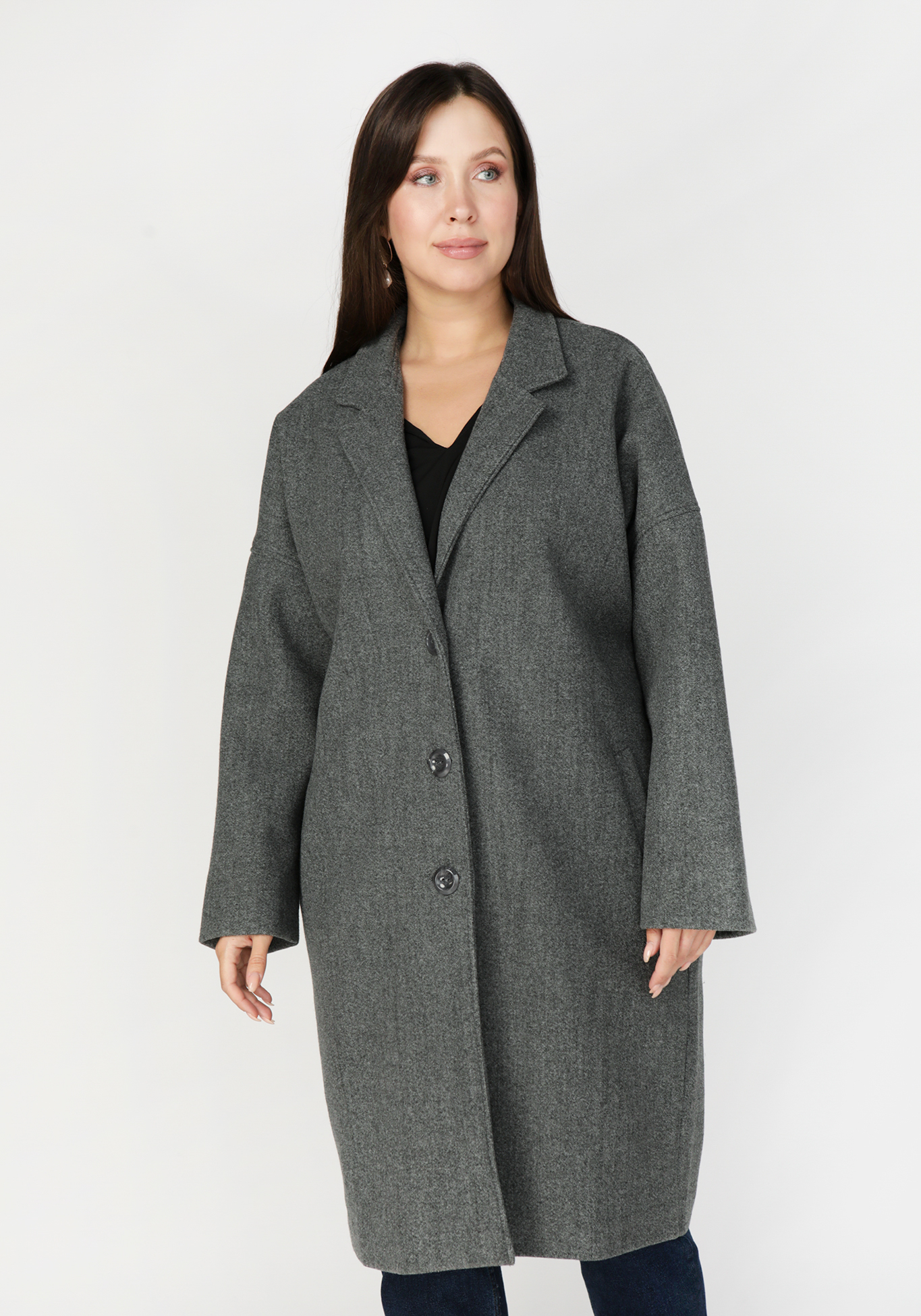 Пальто с круглым воротом Mio Imperatrice, цвет сиреневый, размер 50