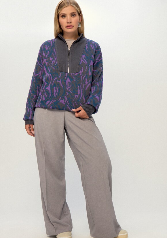 Джемпер поло с принтом абстракция шир.  580, рис. 16