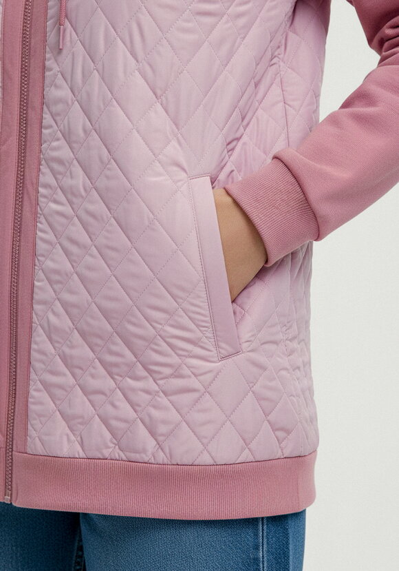 Бомбер с капюшоном из комбинированной ткани шир.  580, рис. 6