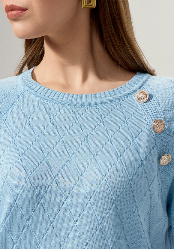 Джемпер с эффектными пуговицами по полочке шир.  580, рис. 12