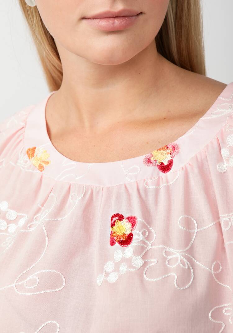 Блуза свободного кроя с цветочной вышивкой шир.  750, рис. 31