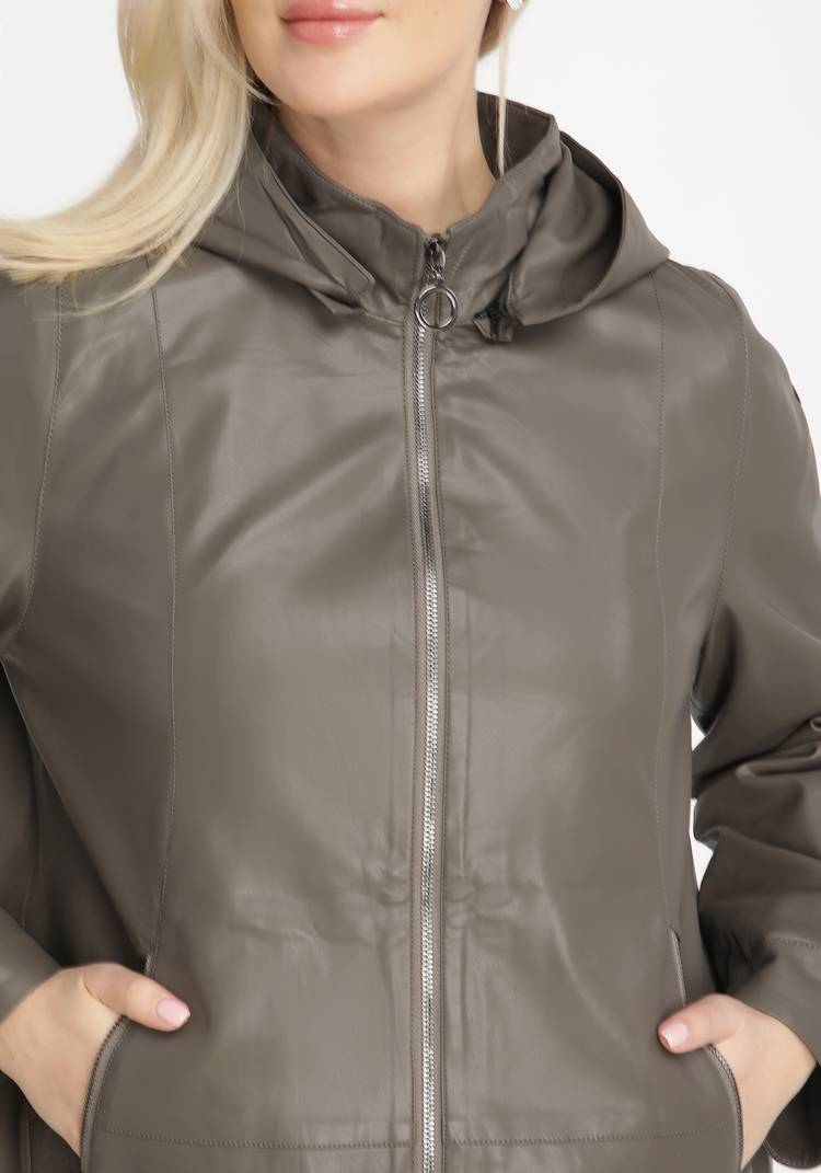 Куртка из экокожи с капюшоном шир.  750, рис. 12