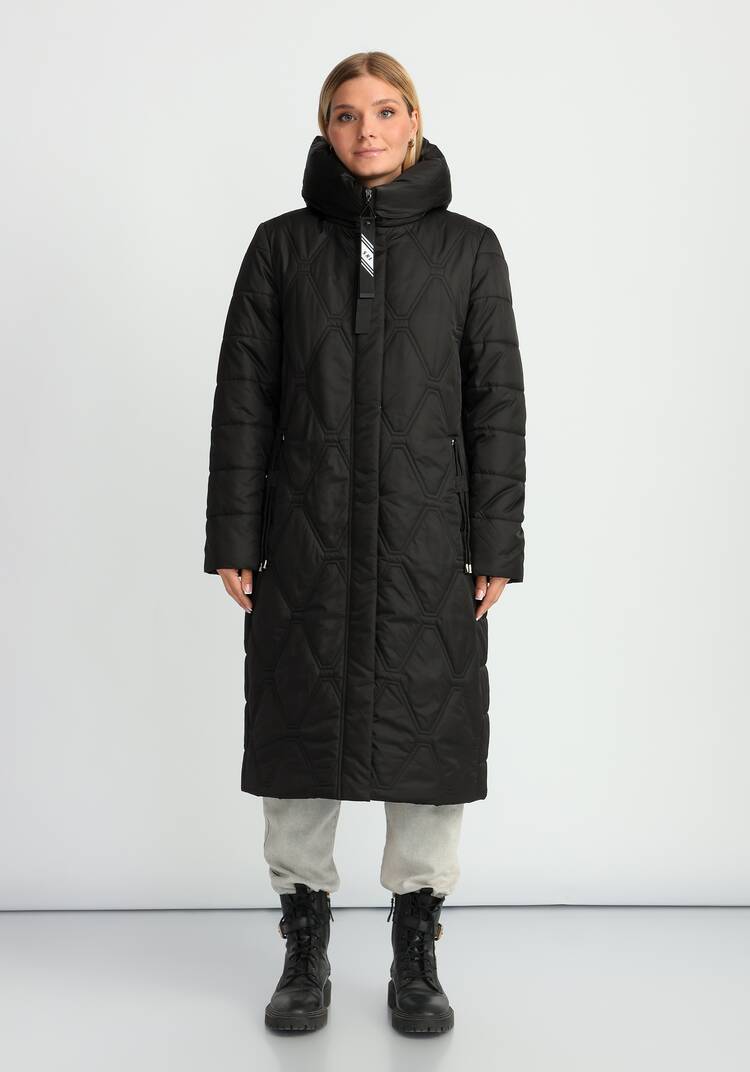 Удлиненное пальто с капюшоном шир.  750, рис. 4