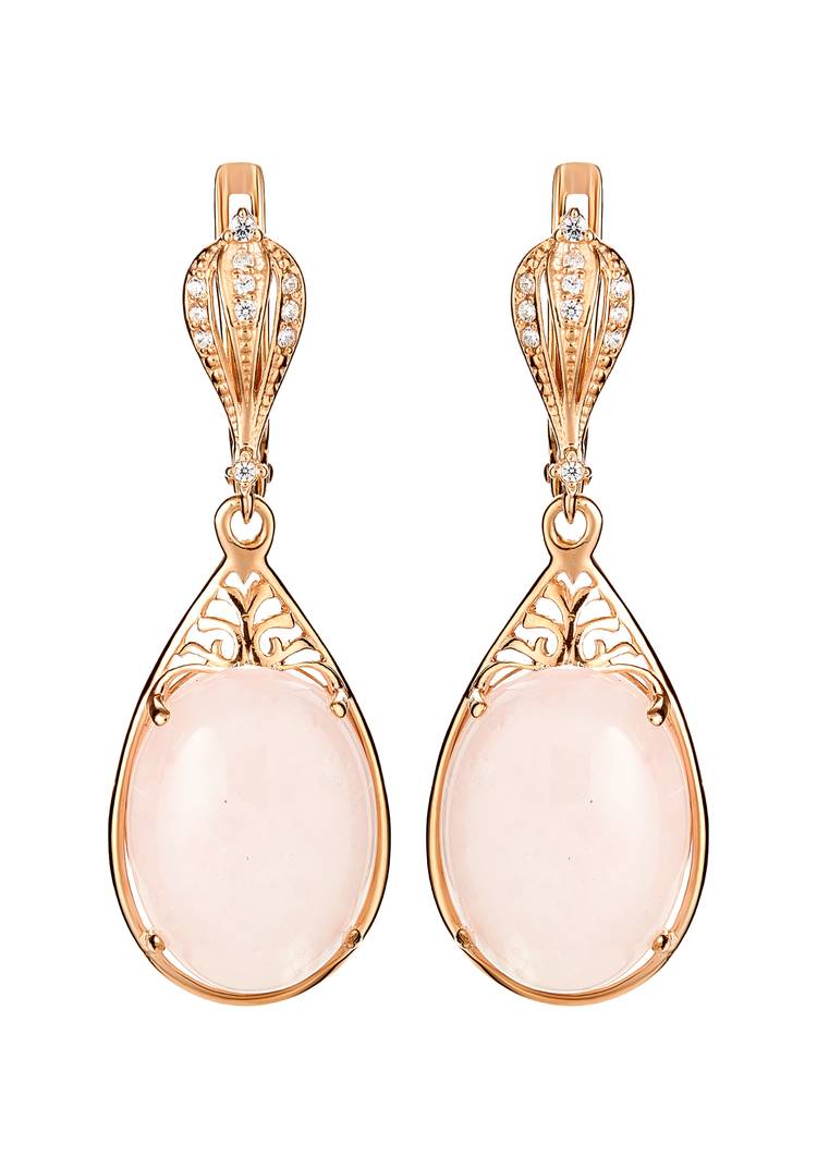 Серьги серебряные Элегантная нежность шир.  750, рис. 1