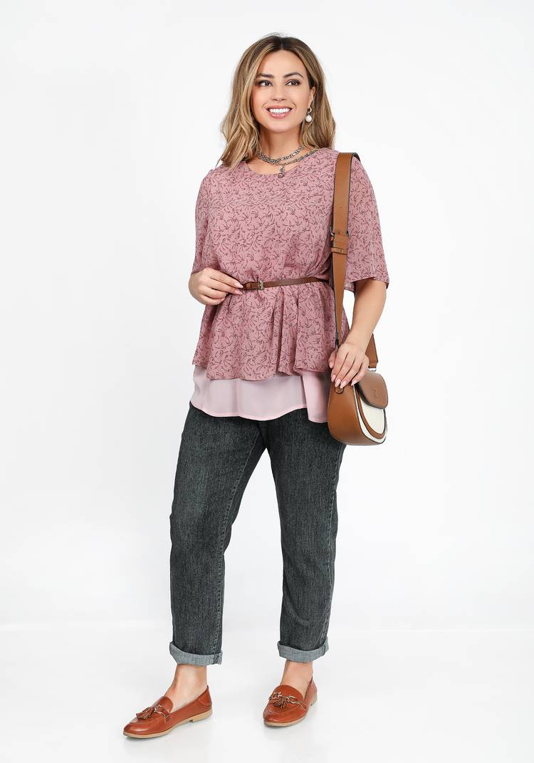 Блузка двуслойная с коротким рукавом шир.  750, рис. 3