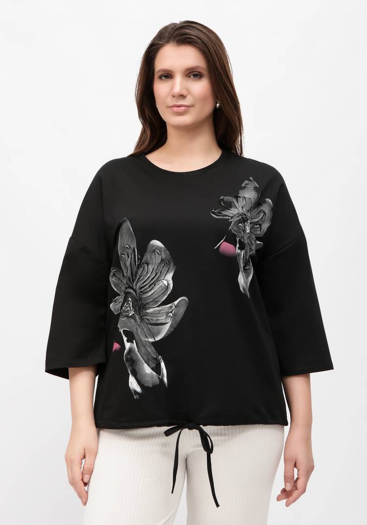 Блуза с принтом на кулиске шир.  750, рис. 4