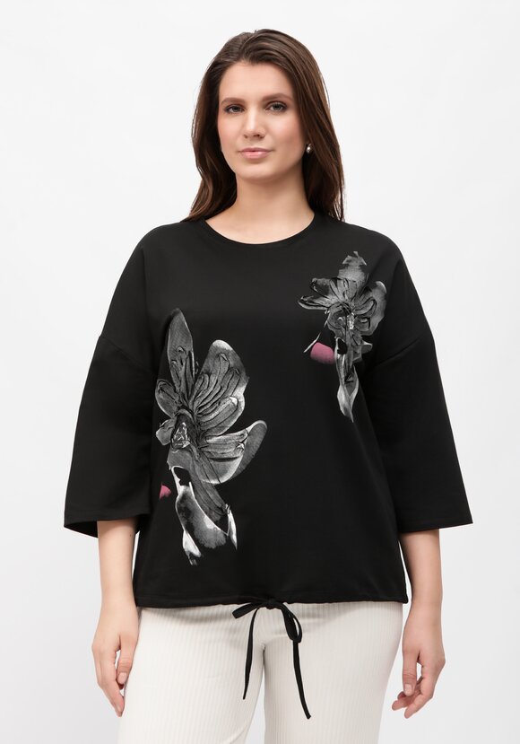 Блуза с принтом на кулиске шир.  580, рис. 4