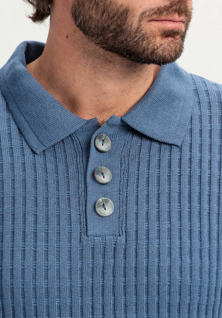Джемпер с воротником-поло на пуговицах шир.  750, рис. 5