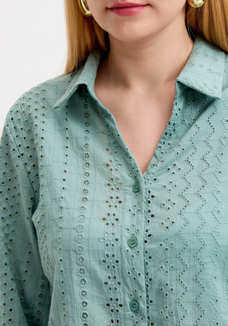 Блуза из шитья с рукавом 3/4 шир.  750, рис. 10