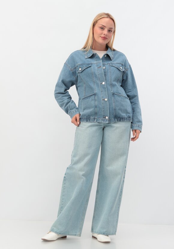 Джинсовая куртка Селена шир.  580, рис. 7