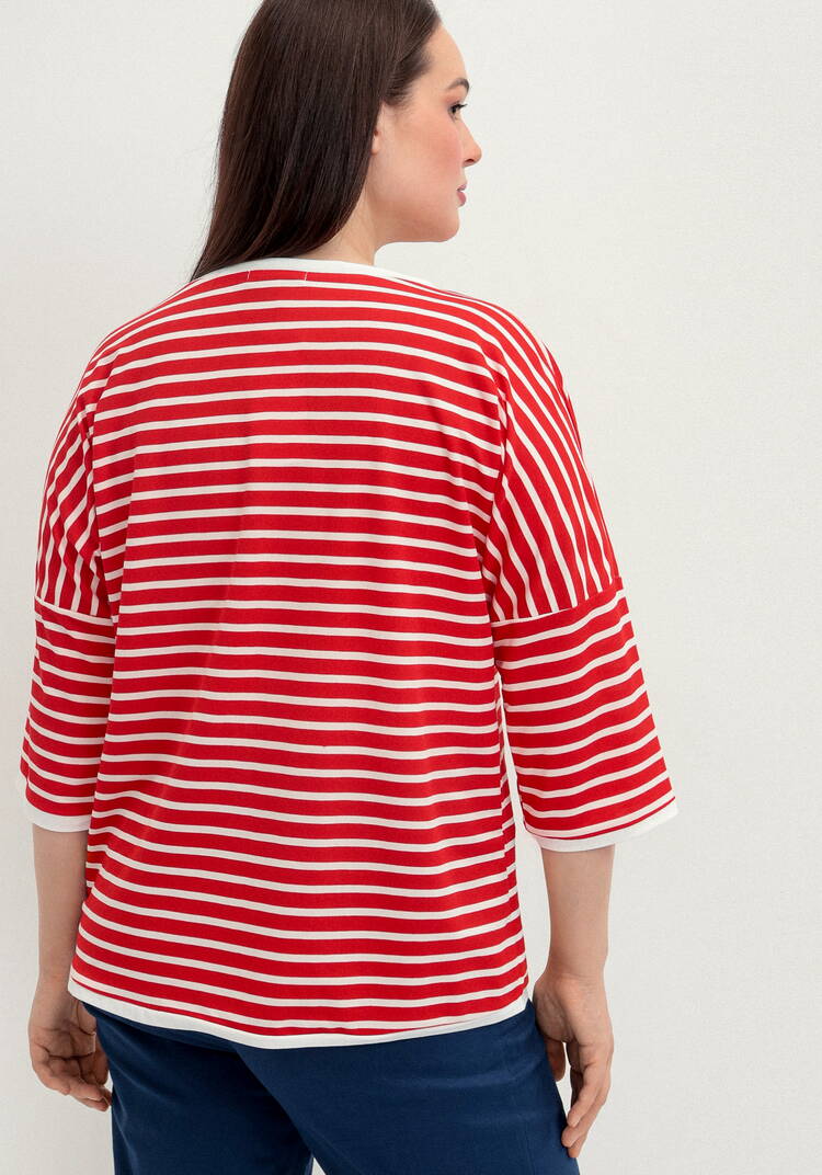 Блуза с декором из страз и рукавом 3/4 шир.  750, рис. 11