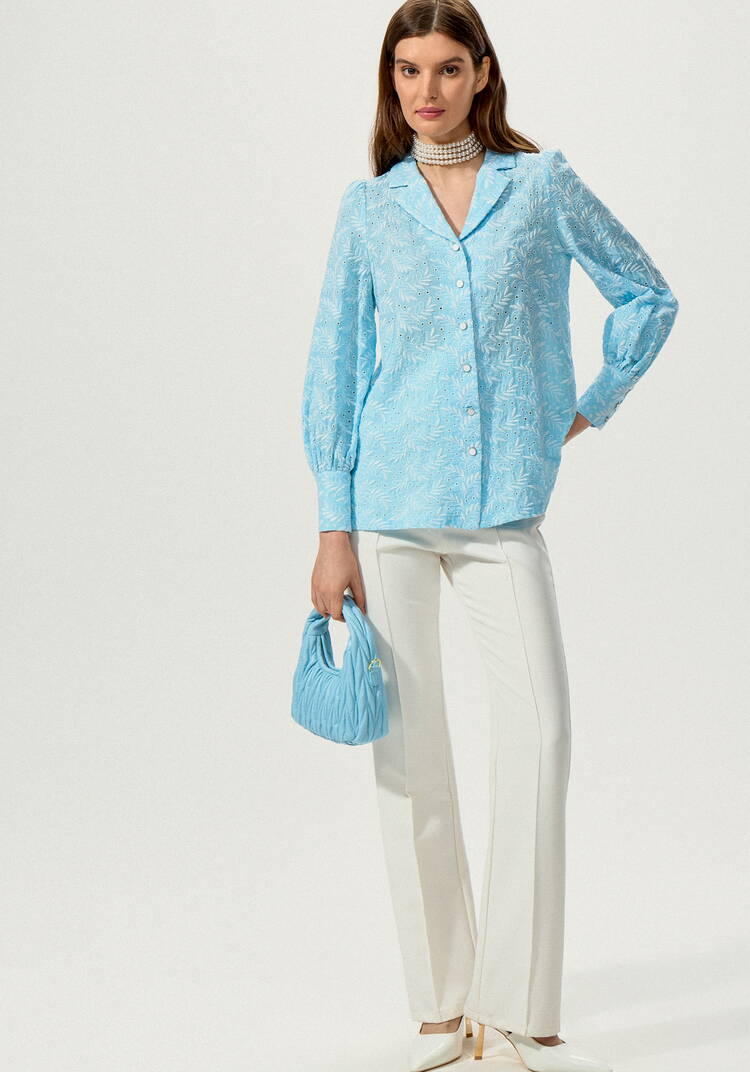 Блуза с английским воротником из шитья шир.  750, рис. 17