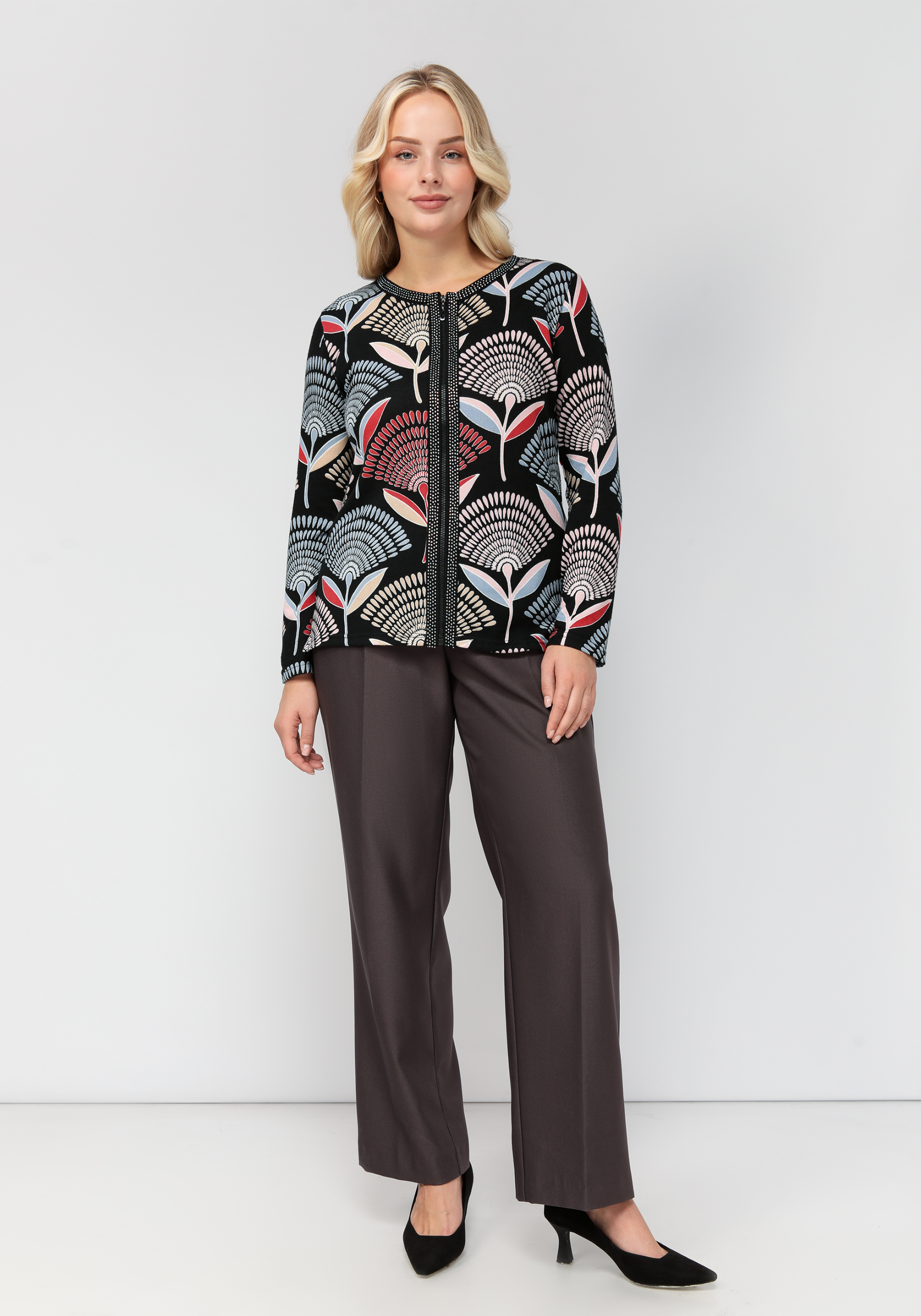 Блуза "Амис" Zolinger, размер 50, цвет черный - фото 2