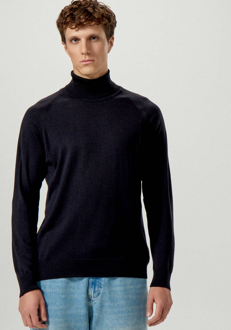 Свитер базовый с высоким воротом шир.  750, рис. 4