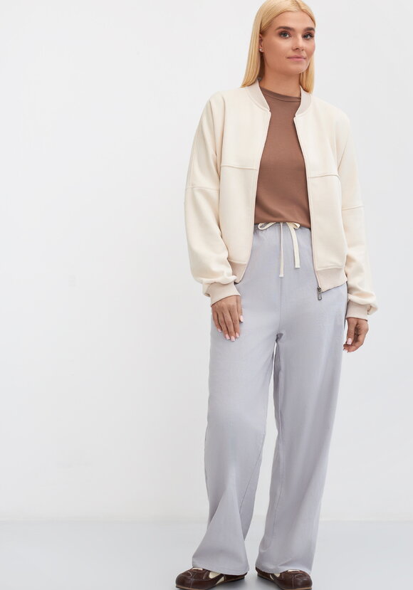 Брюки на резинке по поясу, прямые Симона шир.  580, рис. 1