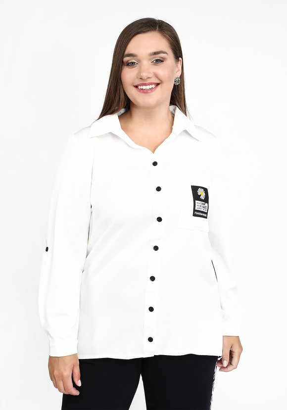 Блуза Строгий взгляд шир.  580, рис. 5