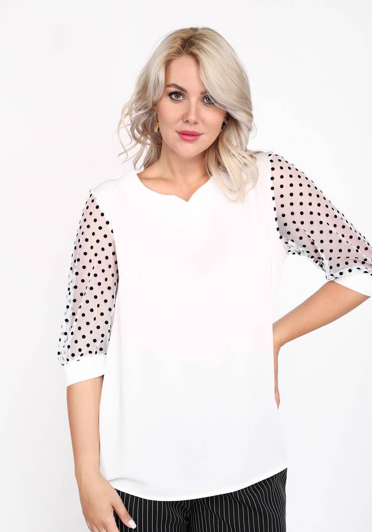 Блуза с рукавами в горошек шир.  750, рис. 13