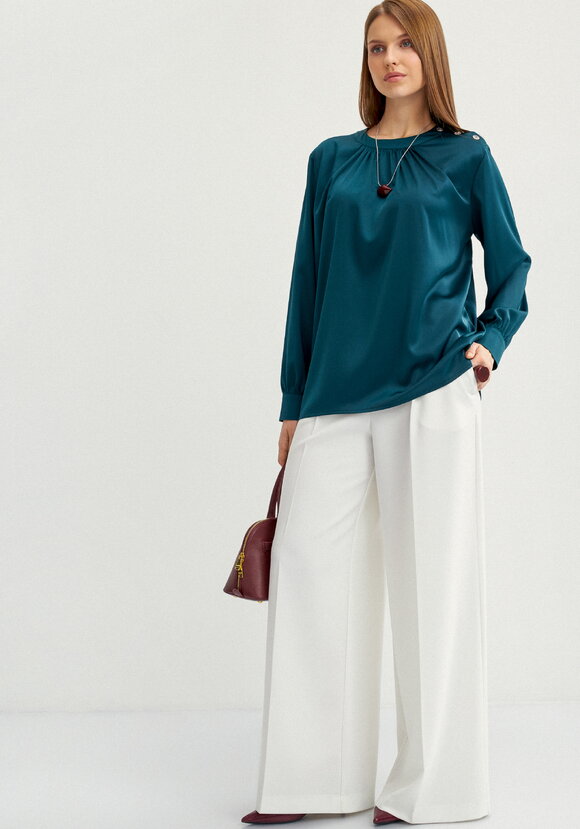 Блуза с воротником  стойка шир.  580, рис. 7