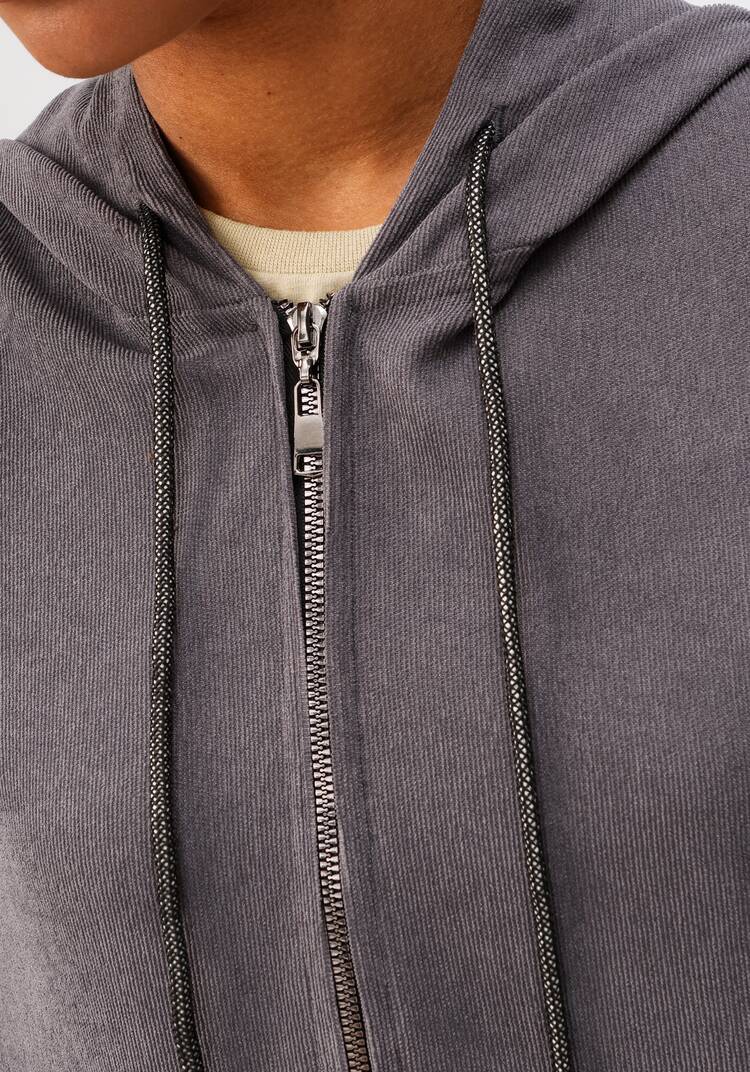 Куртка вельветовая с капюшоном шир.  750, рис. 40