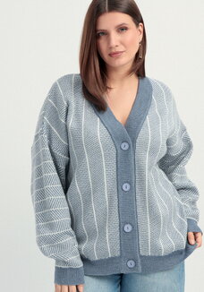 Кардиган монохромный с вертикальной полосой