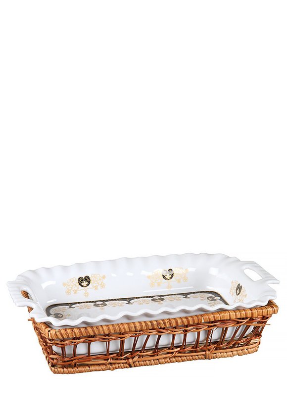 Блюдо прямоугольное в ротанге шир.  580, рис. 1