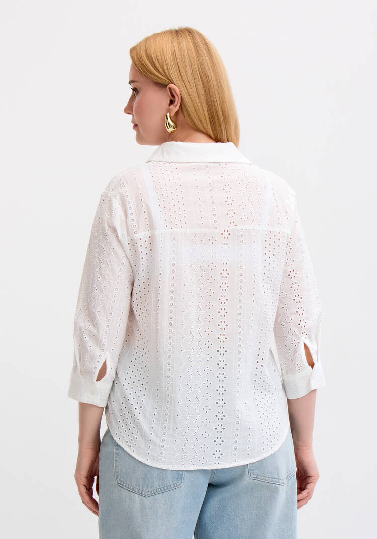 Блуза из шитья с рукавом 3/4 шир.  750, рис. 3